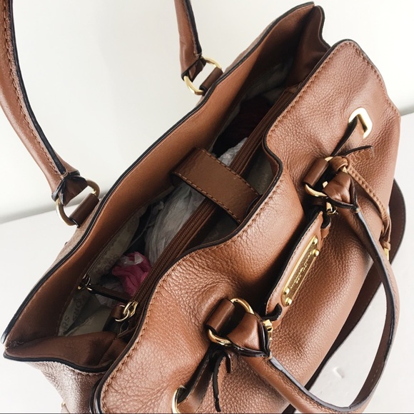MK LG Luggage Tan Leather Hamilton Tote Satchel - Picture 6 of 10